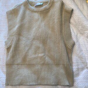 beige sweater vest